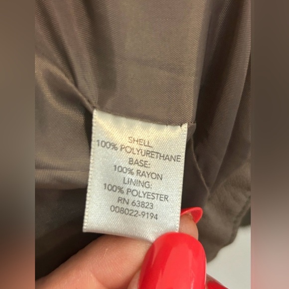 Christopher & Banks Taupe Faux Leather Jacket Size Medium - Picture 8 of 8